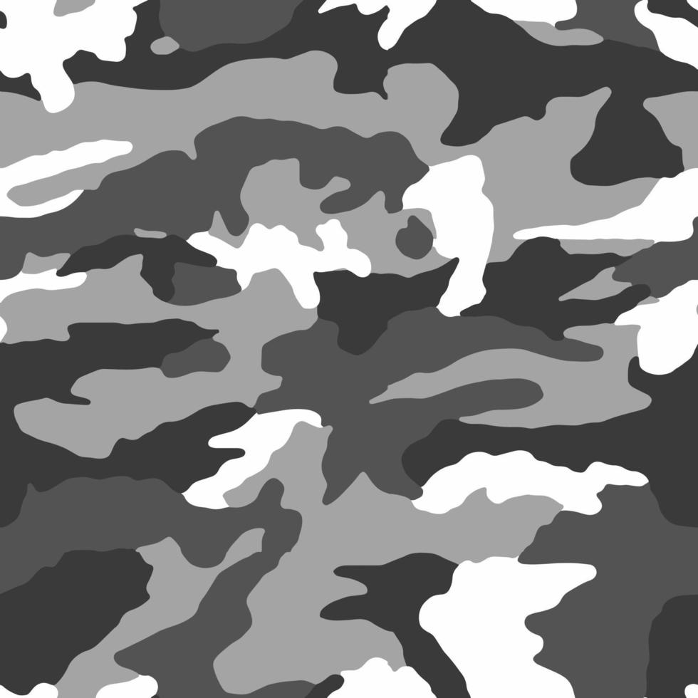 980x980 Texture military camouflage repeats seamless Vector Pattern For fabric, background, wallpaper and others. Classic clothing print. Abstract monochrome seamless Vector camouflage pattern