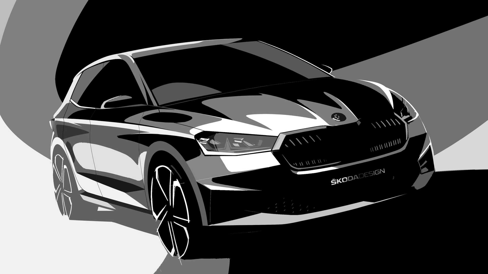 1920x1080 Skoda Fabia Teased In Official Sketches Showing Sharp Design