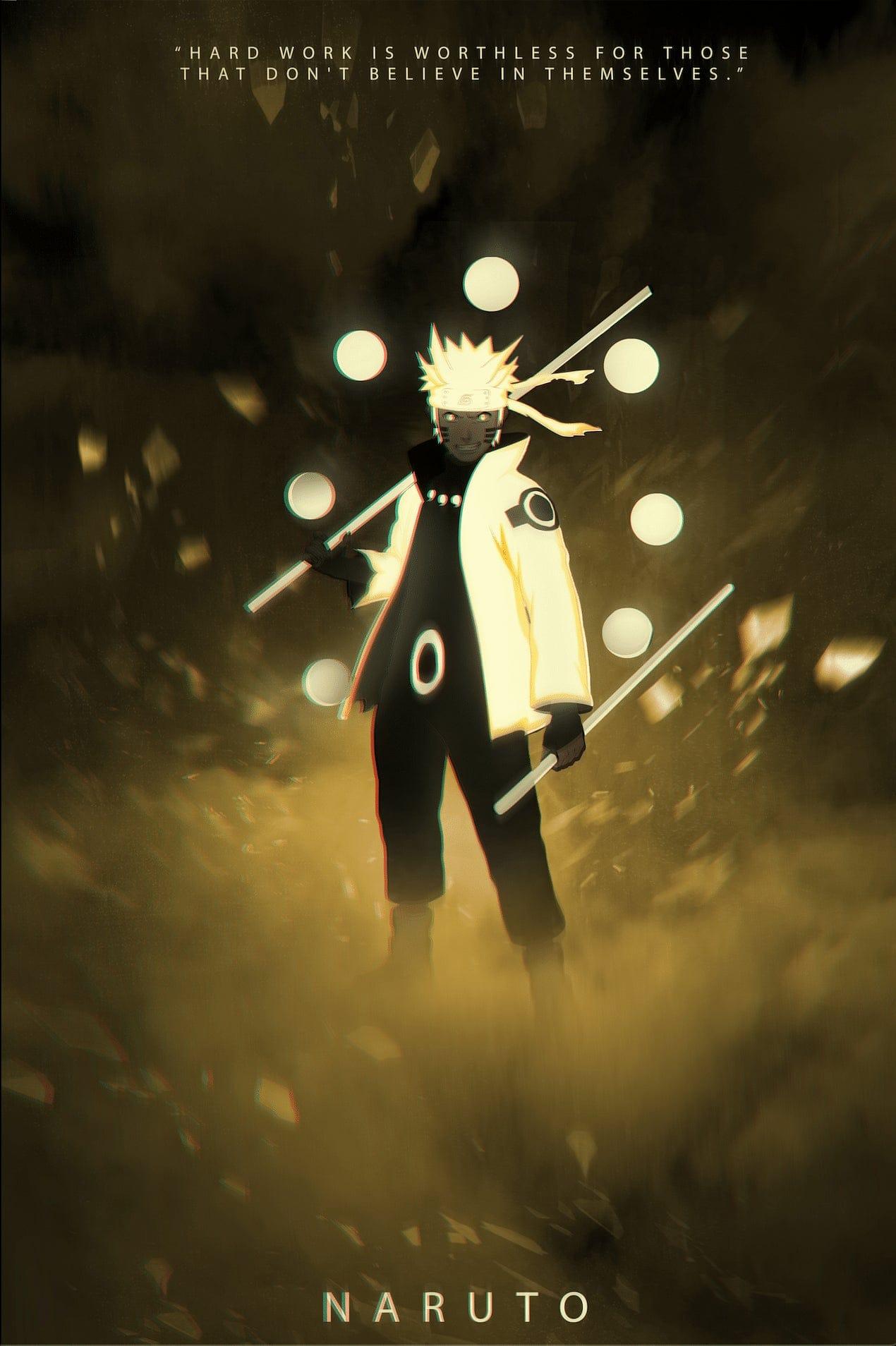 1270x1908 Naruto 'Neon Glow' Poster by Gautam Kumar ┃ Limited Fire