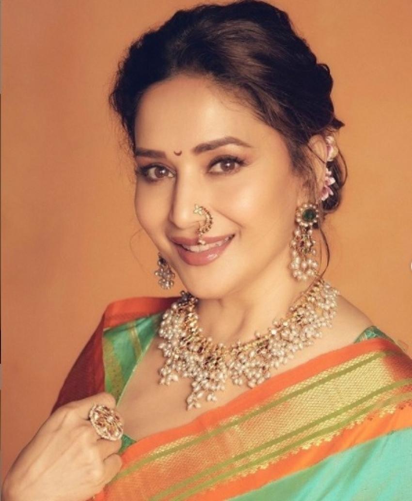 850x1034 Madhuri Dixit Mesmerizes As 'Marathi Mulgi' In These Picture