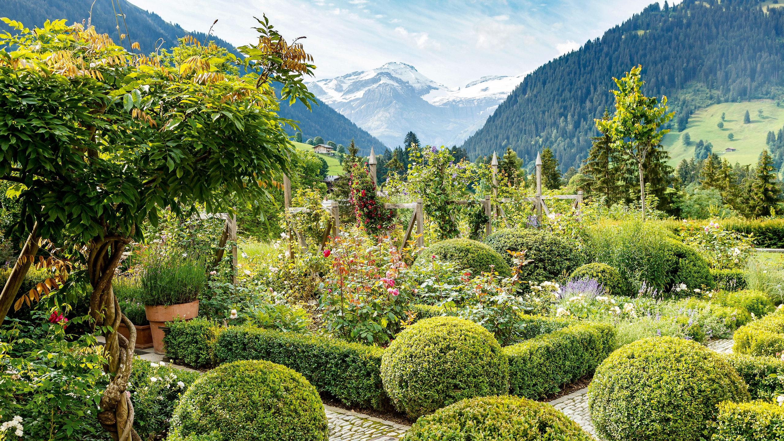 2560x1440 Explore a Breathtaking Alpine Garden in Gstaad, Switzerland