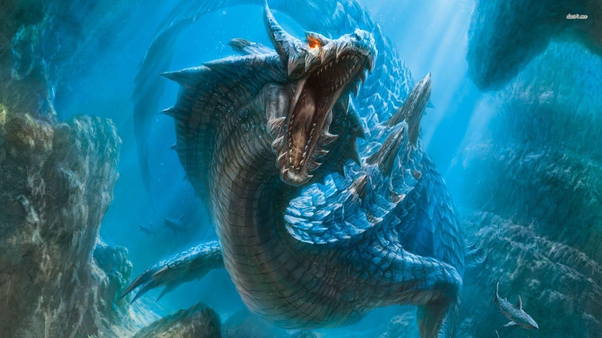 1920x1080 Japanese Blue Dragon Wallpaper 2020