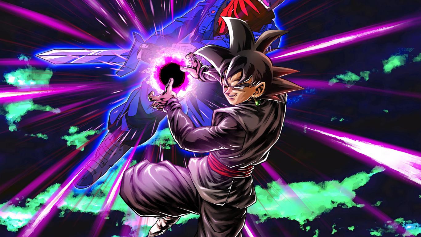 1366x768 Black Goku and Trunks Dragon Ball Super anime wallpaper