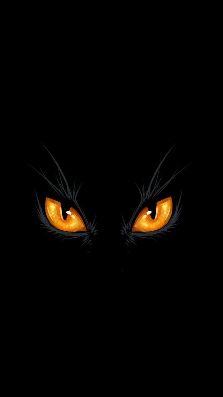 736x1308 Black Cat Eyes IPhone Wallpaper