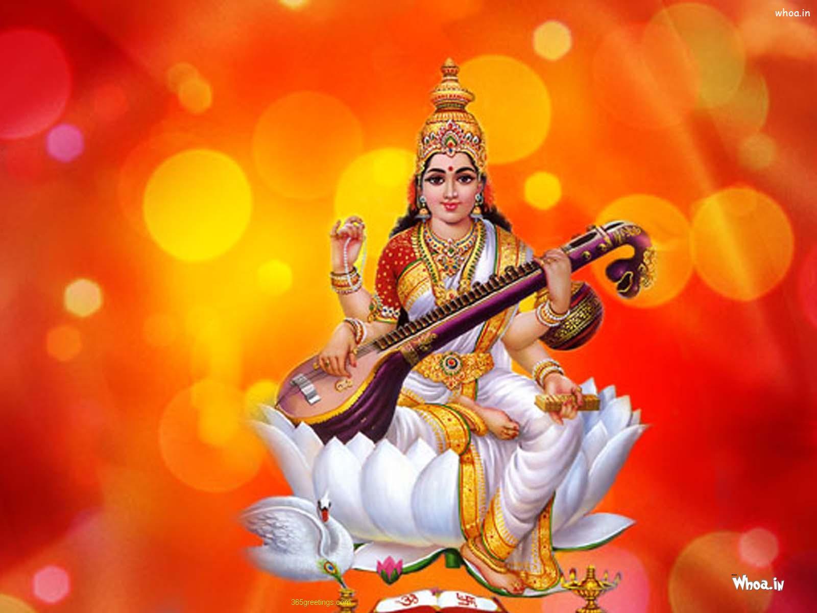 1600x1200 Lord Saraswati HD Wallpaper & Image Maa Saraswati Image