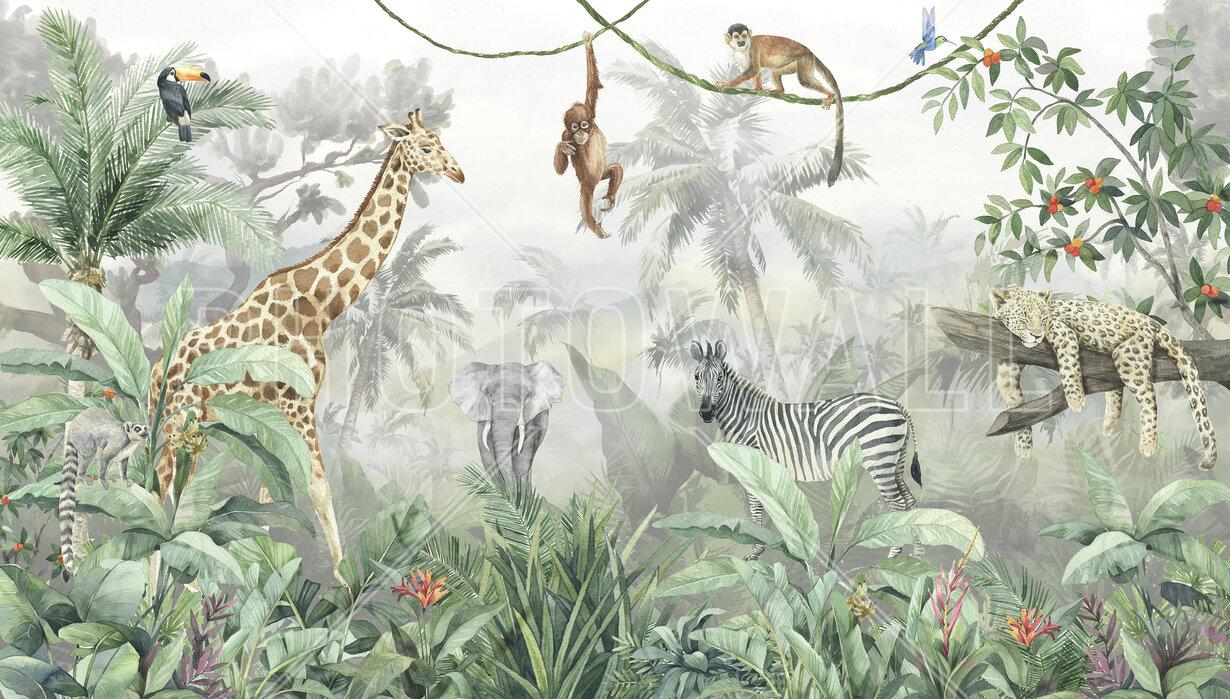 1230x699 Jungle Friends with Jungle Background