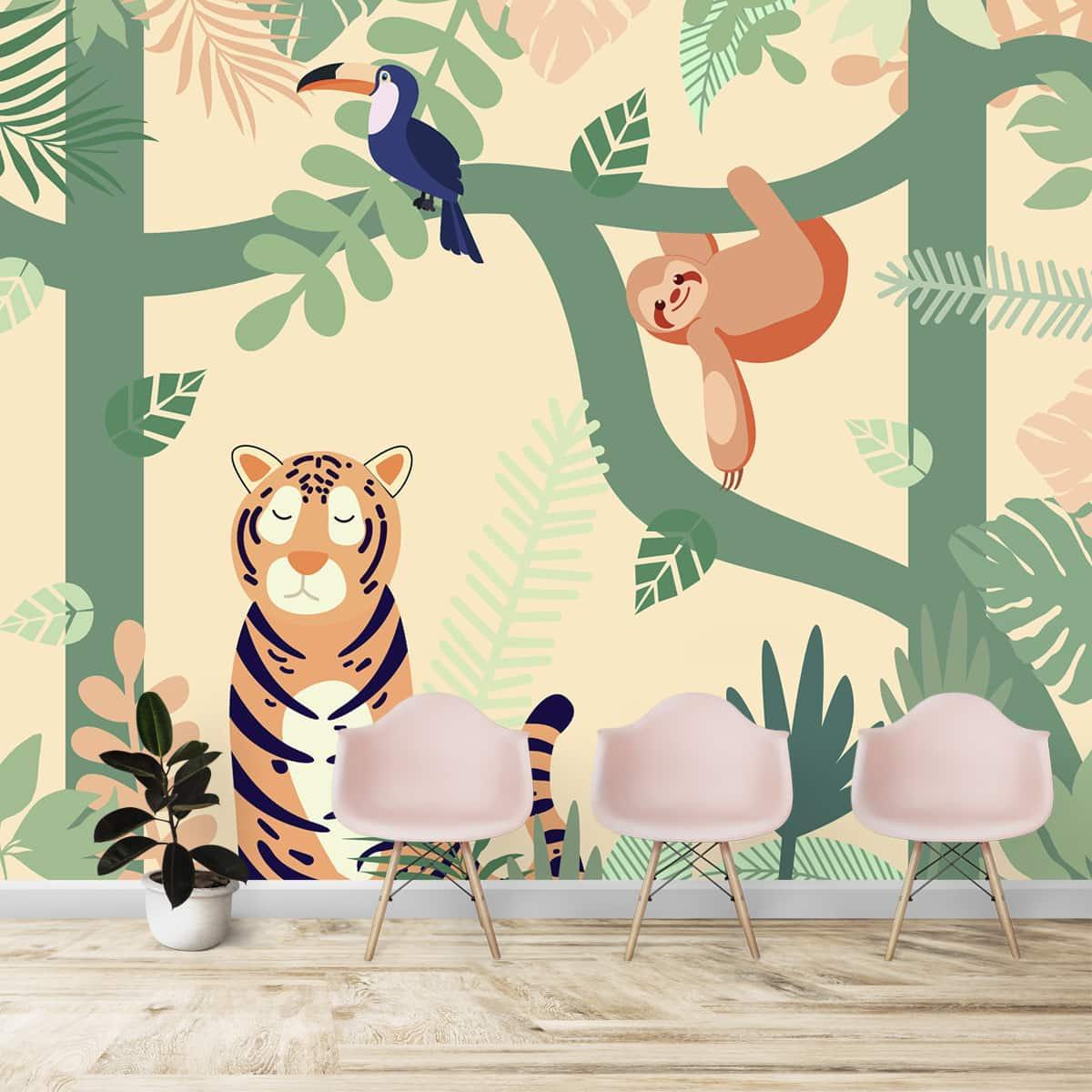 1200x1200 Jungle Theme Tiger Wallpaper
