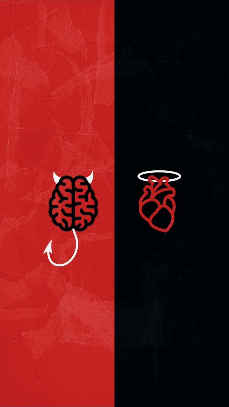 900x1600 Brain Vs Heart Wallpaper : iPhone Wallpaper