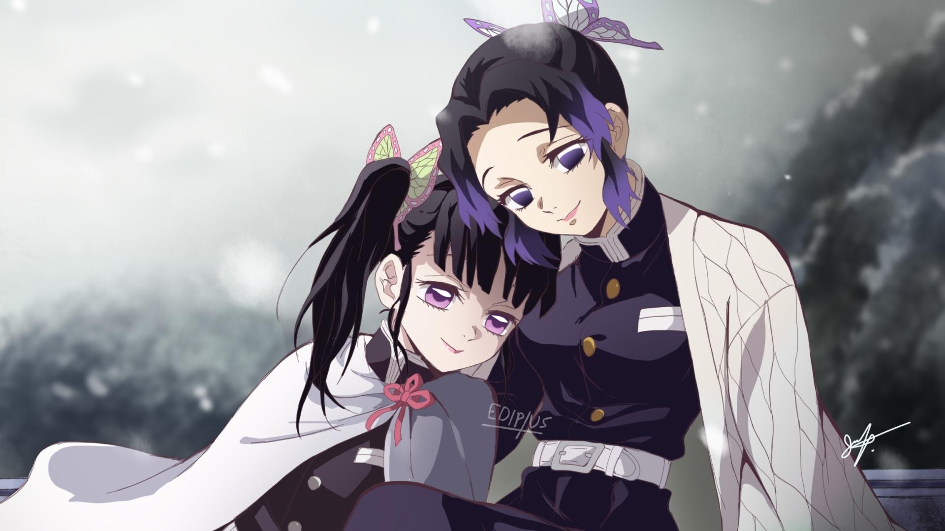 1920x1080 Kanao Tsuyuri and Shinobu Kochou 1080P Laptop Full HD Wallpaper, HD Anime 4K Wallpaper, Image, Photo and Background