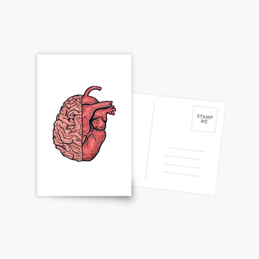 1000x1000 Heart and Brain Postcard
