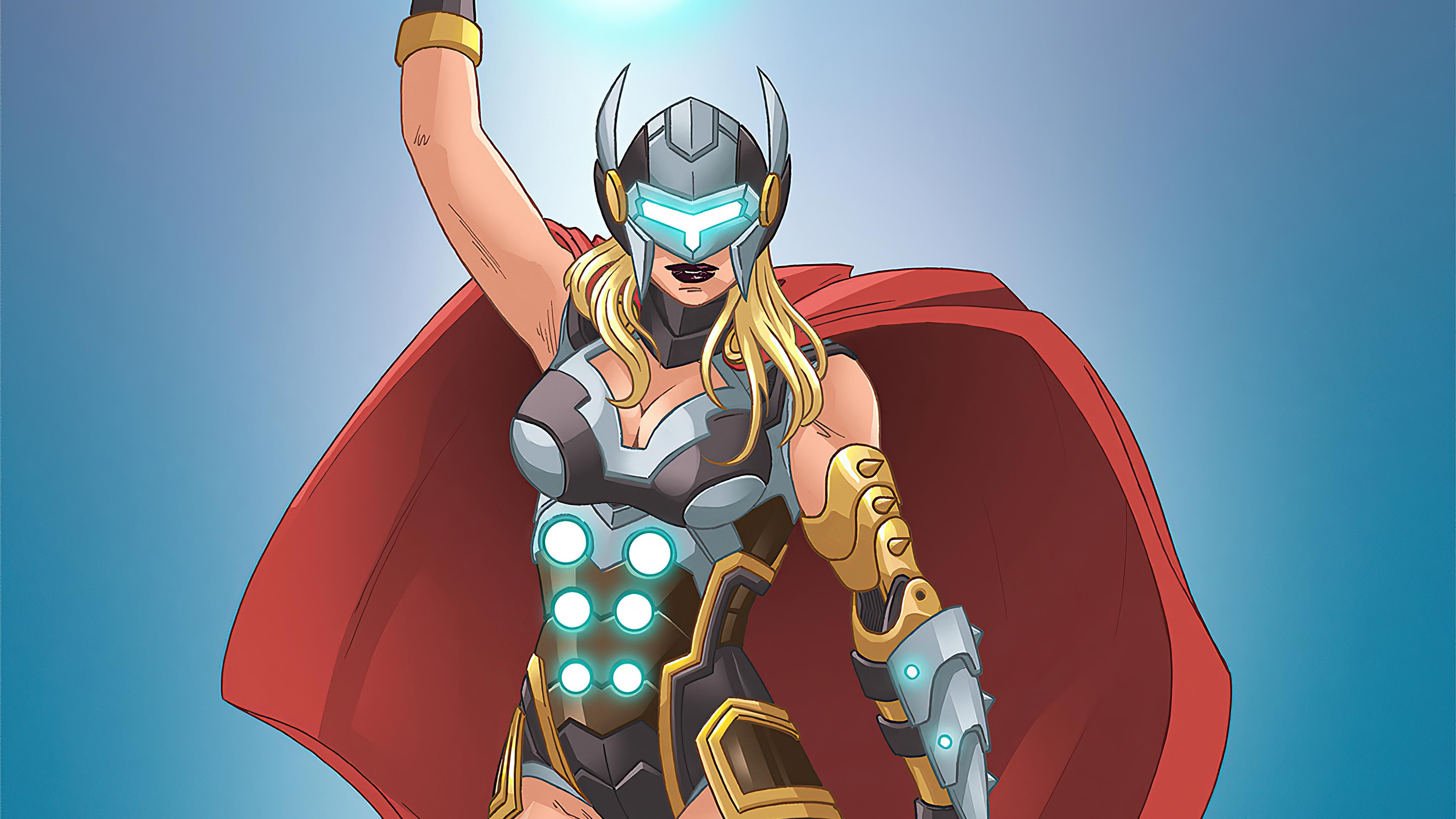 3840x2160 Cyber Lady Thor Laptop Full HD 1080P HD 4k Wallpaper, Image, Background, Photo and Picture