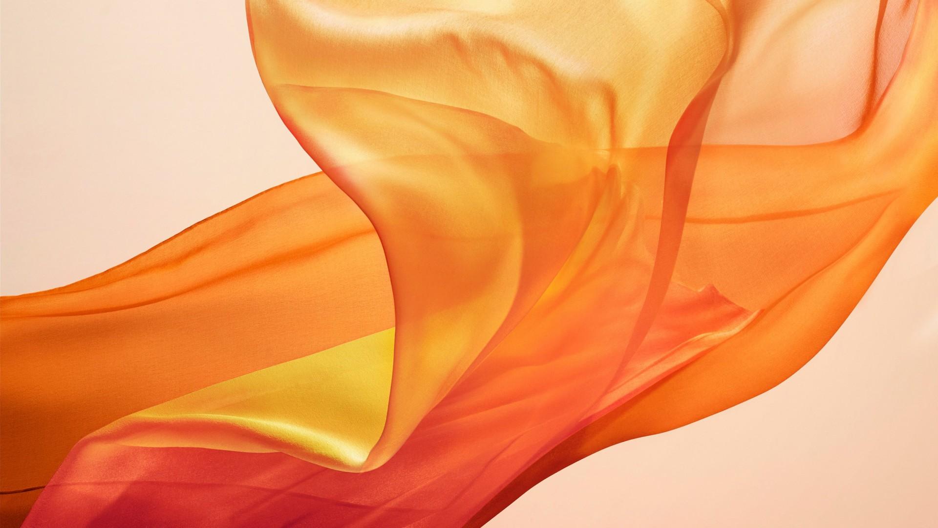 1920x1080 Wallpaper MacBook Air, abstract, orange, OS