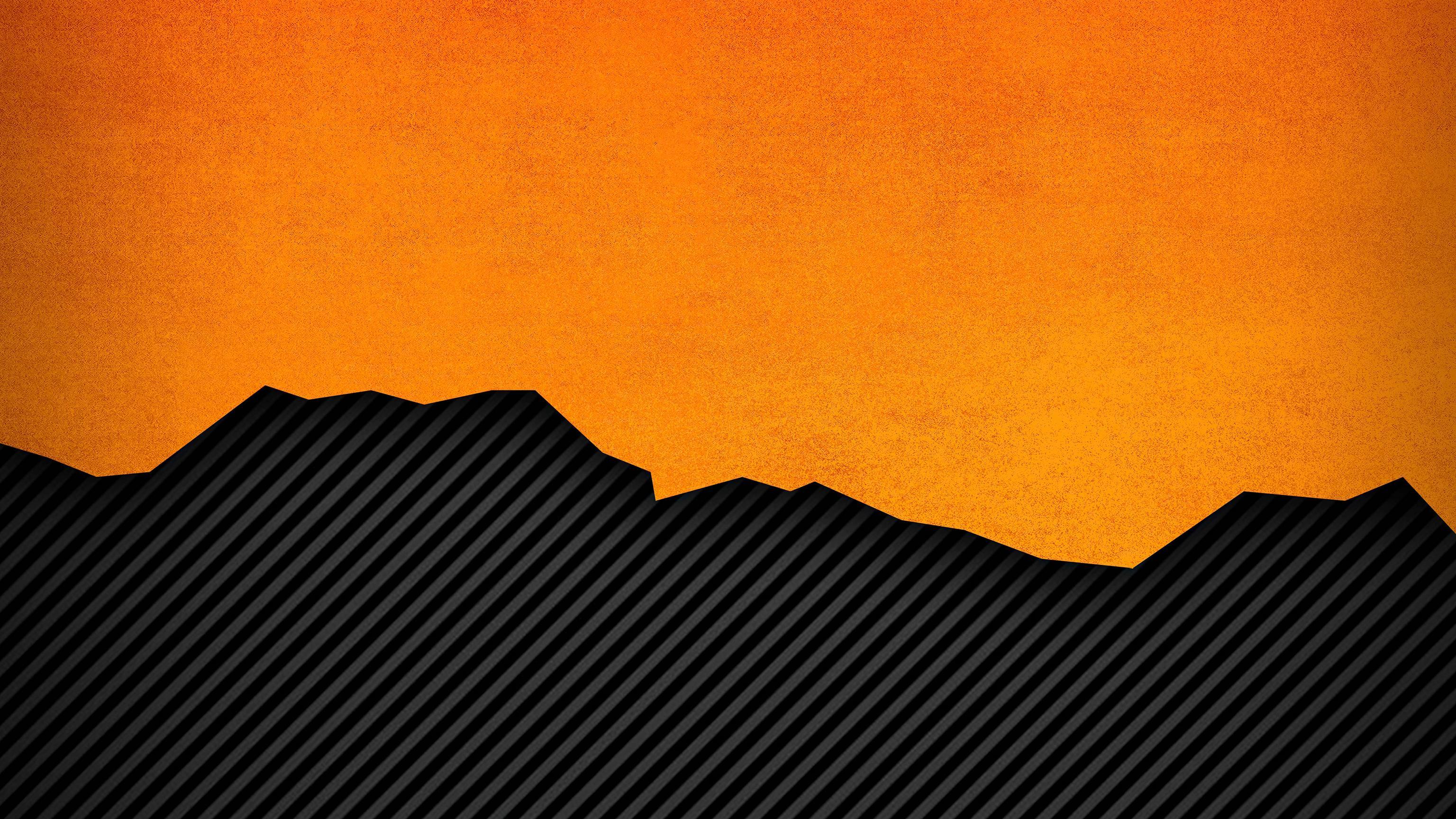 3072x1728 Orange Lines Abstract Pattern 4k iPad Air HD 4k Wallpaper, Image, Background, Photo and Picture