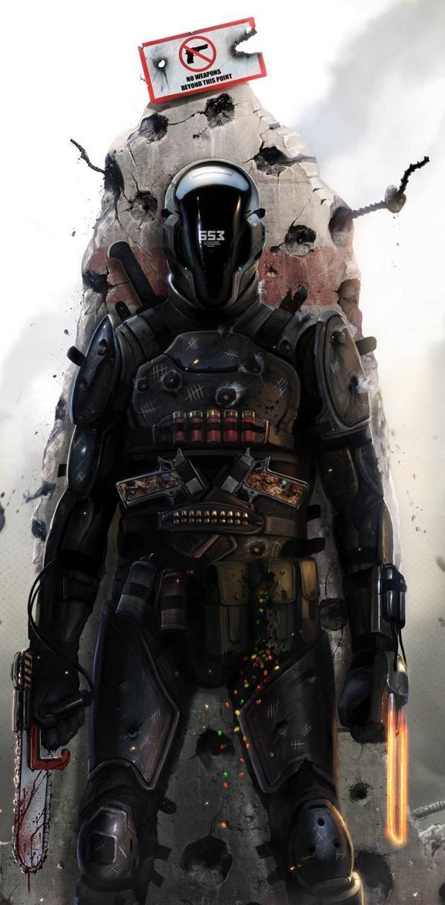 630x1280 Future soldier wallpaper