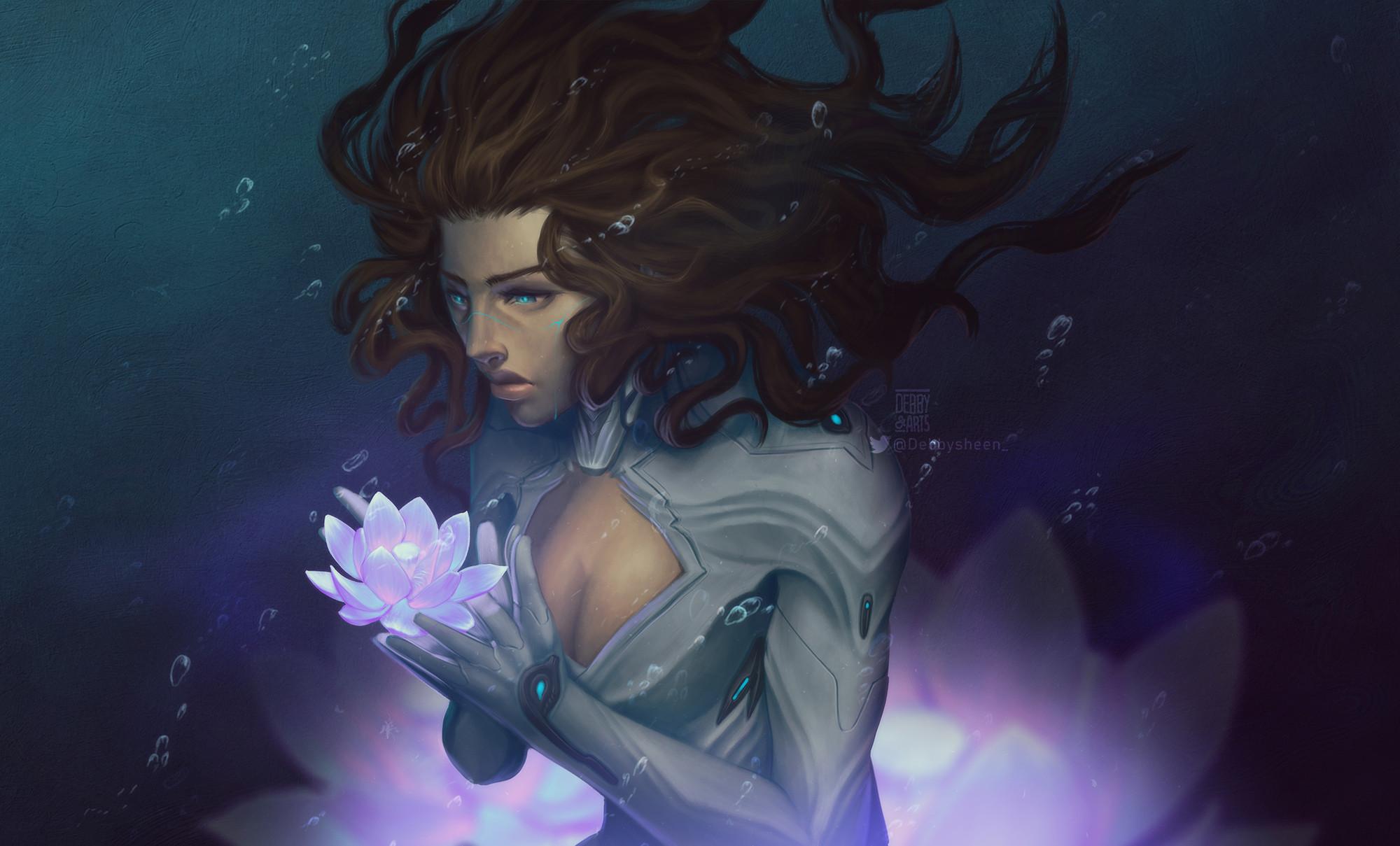 2000x1209 Debby Illanes White Lotus / Warframe fanart