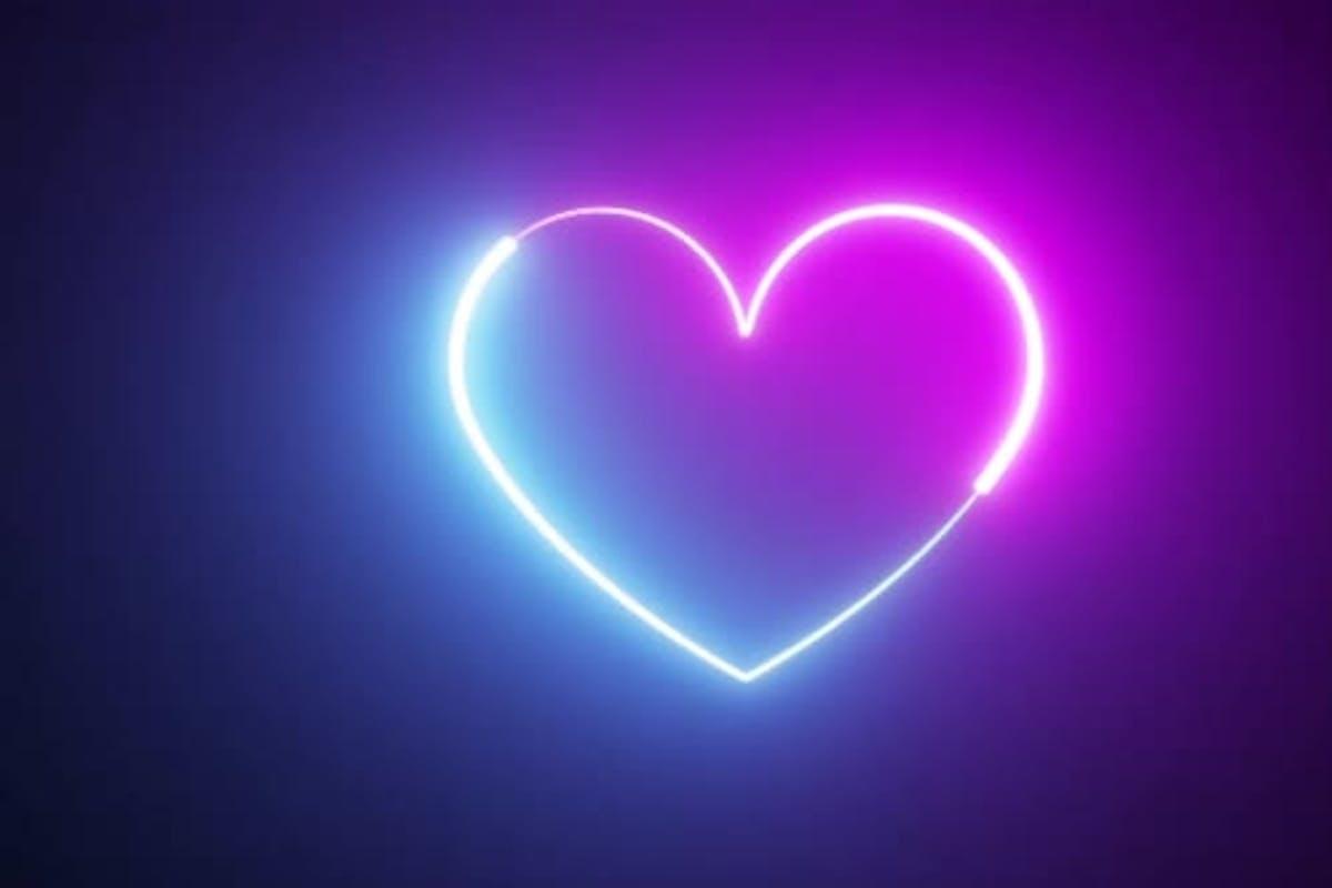 Blue Neon Heart Wallpapers - Top Free Blue Neon Heart Backgrounds ...