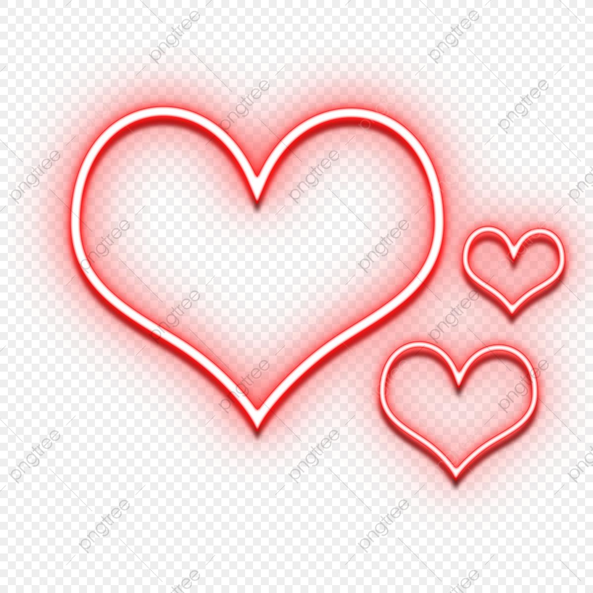 1200x1200 Neon Heart PNG Transparent Image Free Download