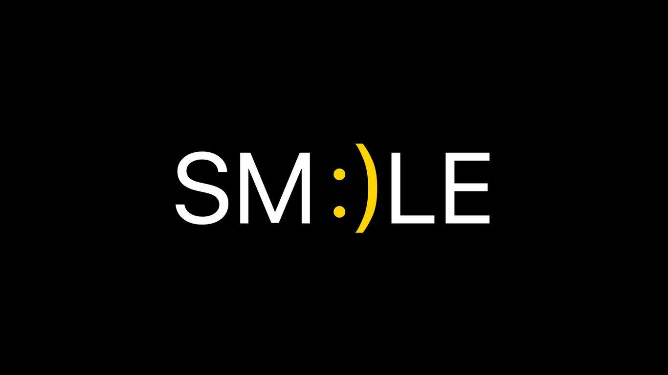 1366x768 Download wallpaper 1366x768 smile, positive, word, cheerful tablet, laptop HD background