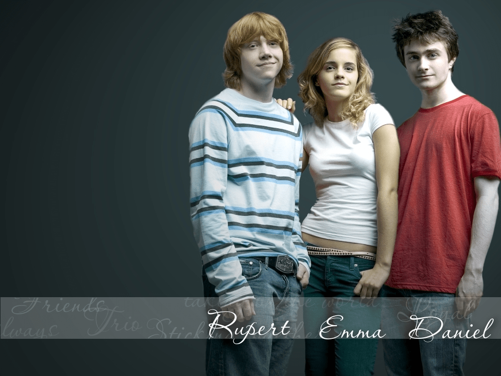 1024x768 Trio Potter Wallpaper