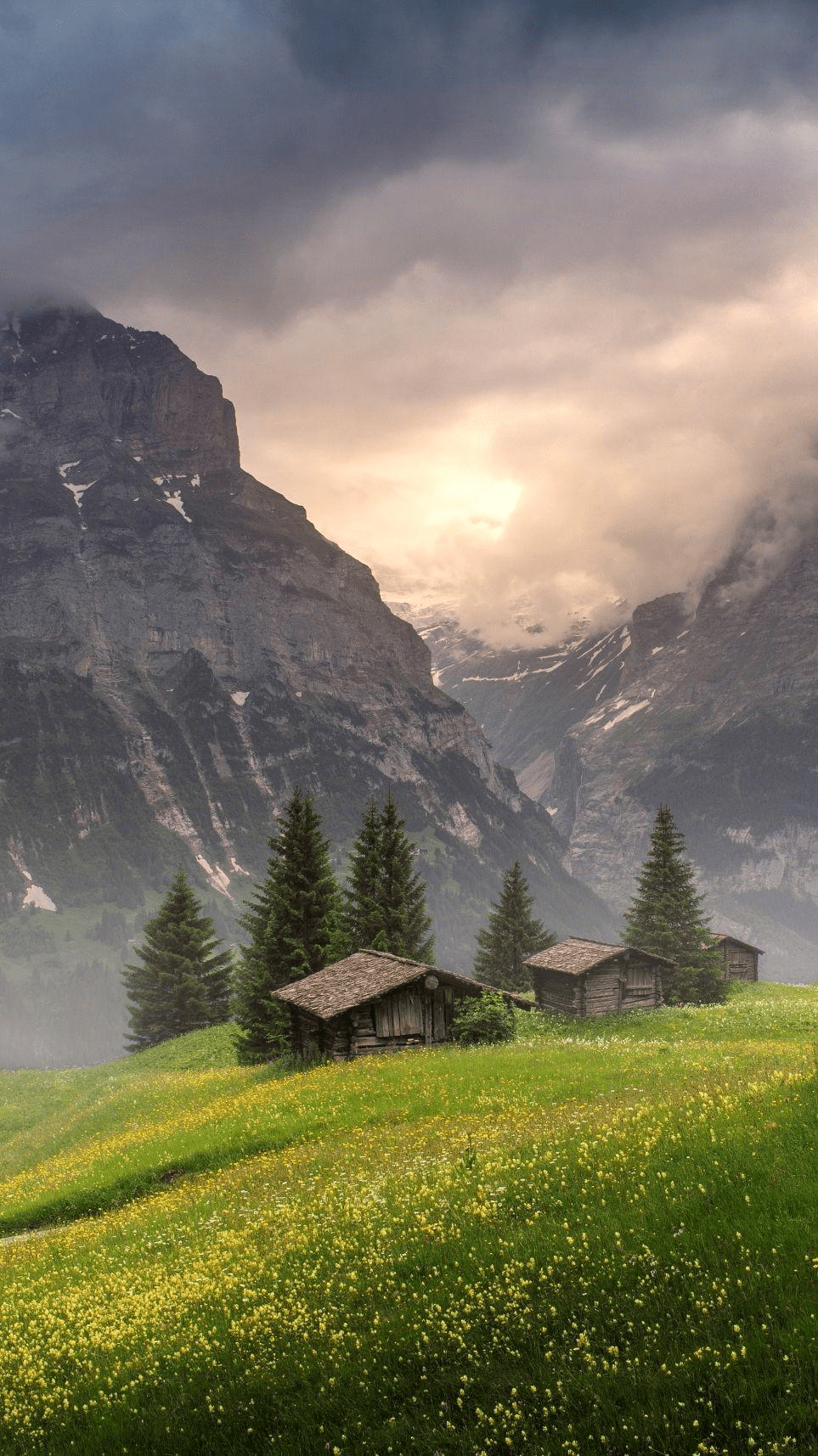 963x1715 Eiger Mountain Grindelwald Switzerland Wallpaper