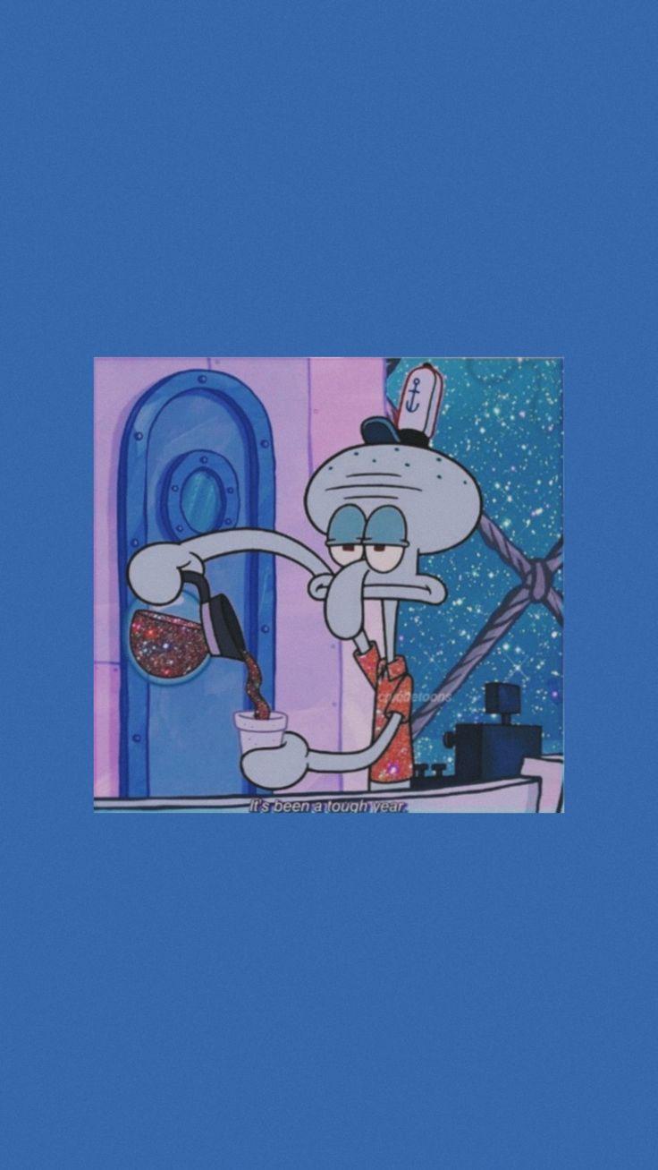 736x1307 Squidward wallpaper