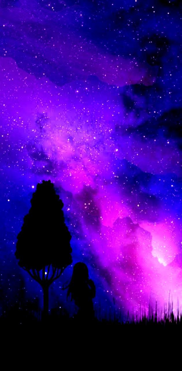 630x1280 anime galaxy wallpaper