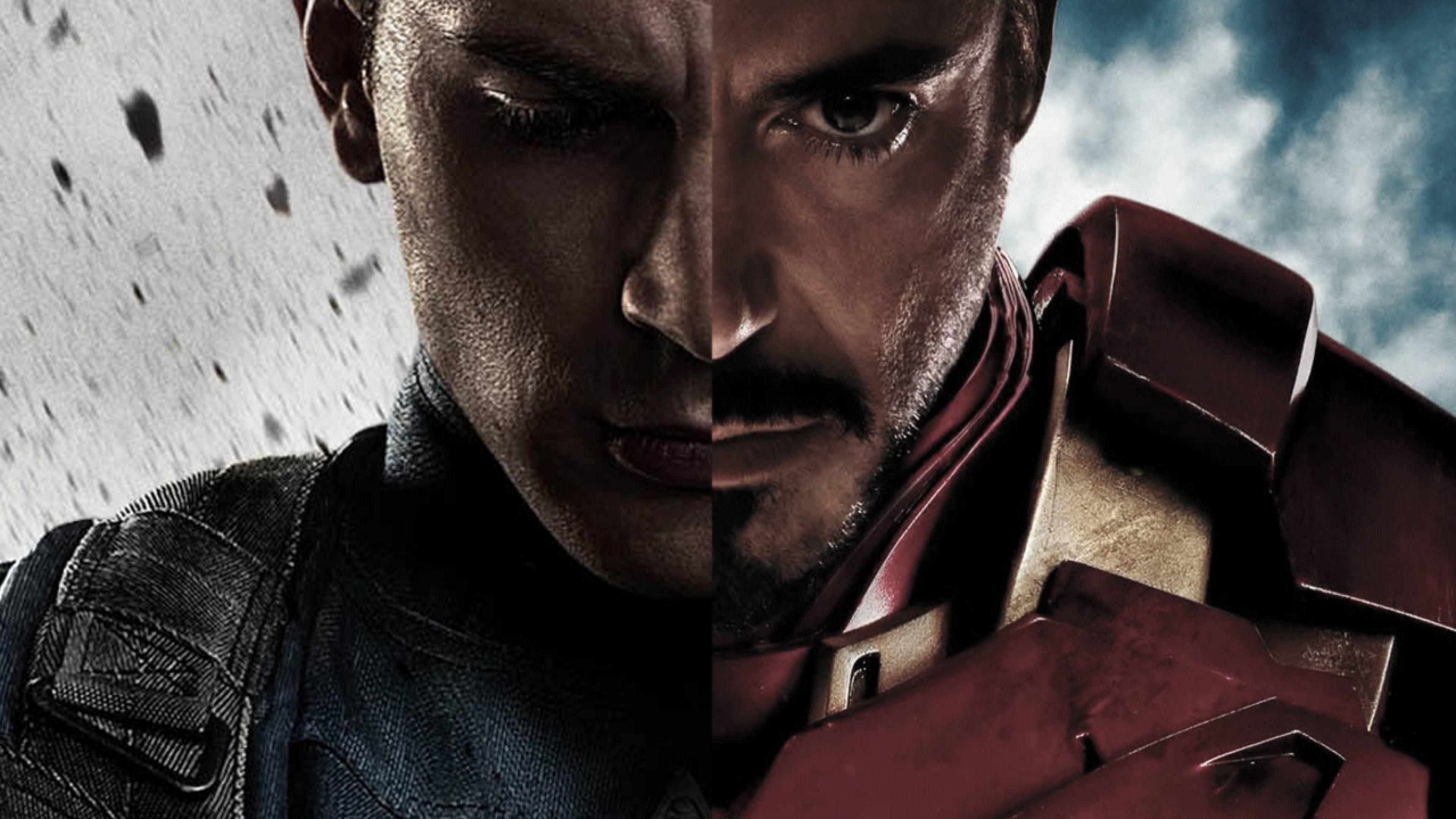 3840x2160 Captain America Vs Iron Man Wallpaper