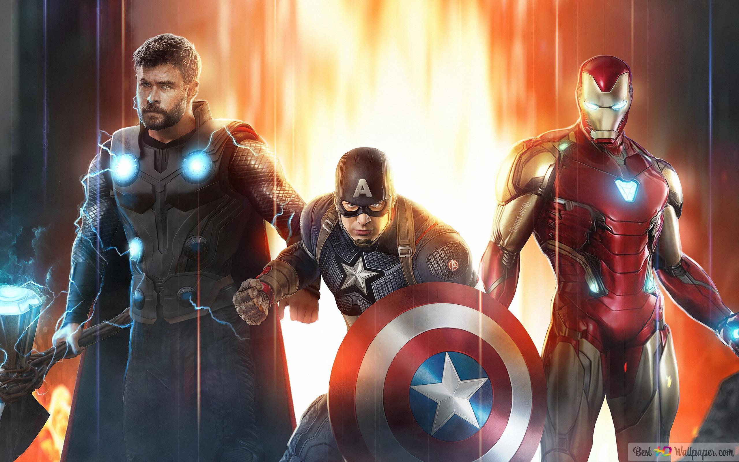 2560x1600 Captain America, Iron Man And Thor Ready To Fight Together HD wallpaper download
