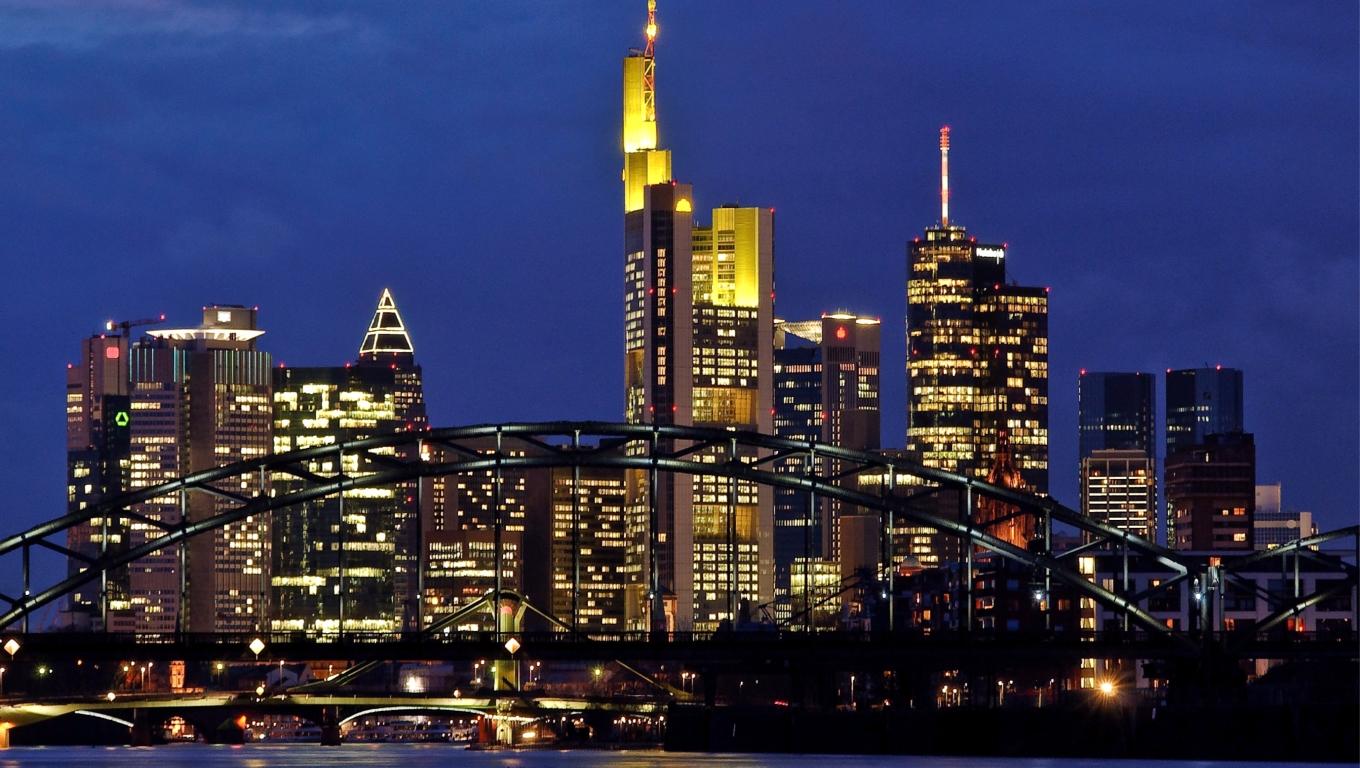 1360x768 germany, frankfurt am main, evening Desktop Laptop HD Wallpaper, HD City 4K Wallpaper, Image, Photo and Background
