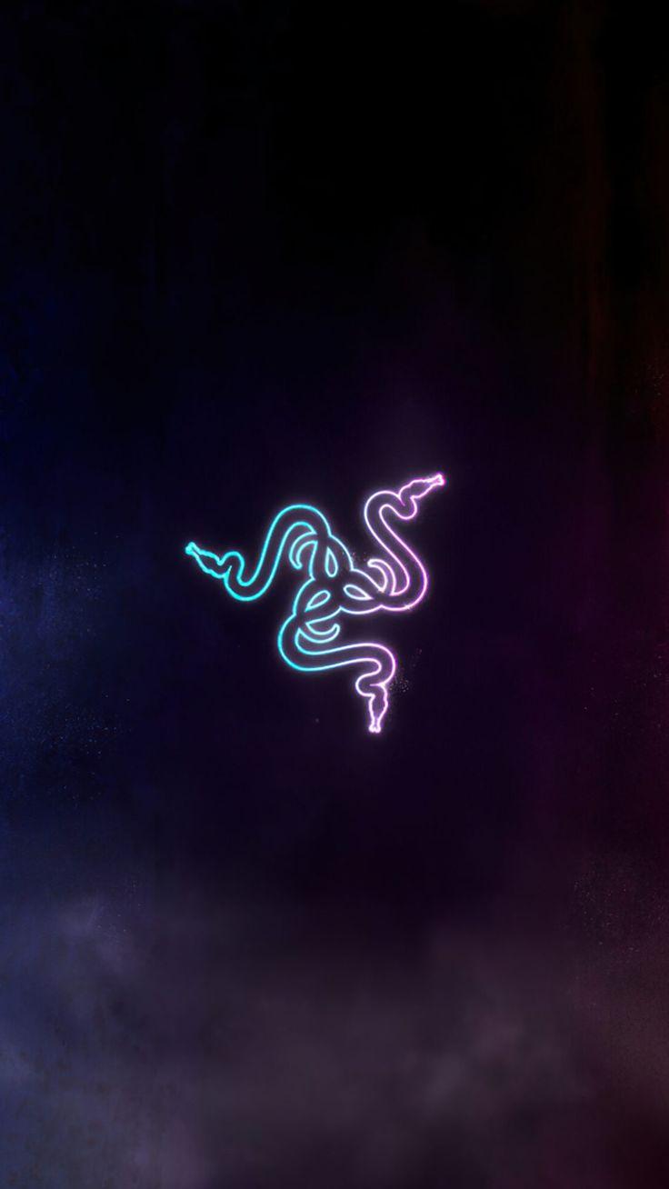 736x1308 Razer Logo Neon Lights 4K Ultra HD Mobile Wallpaper