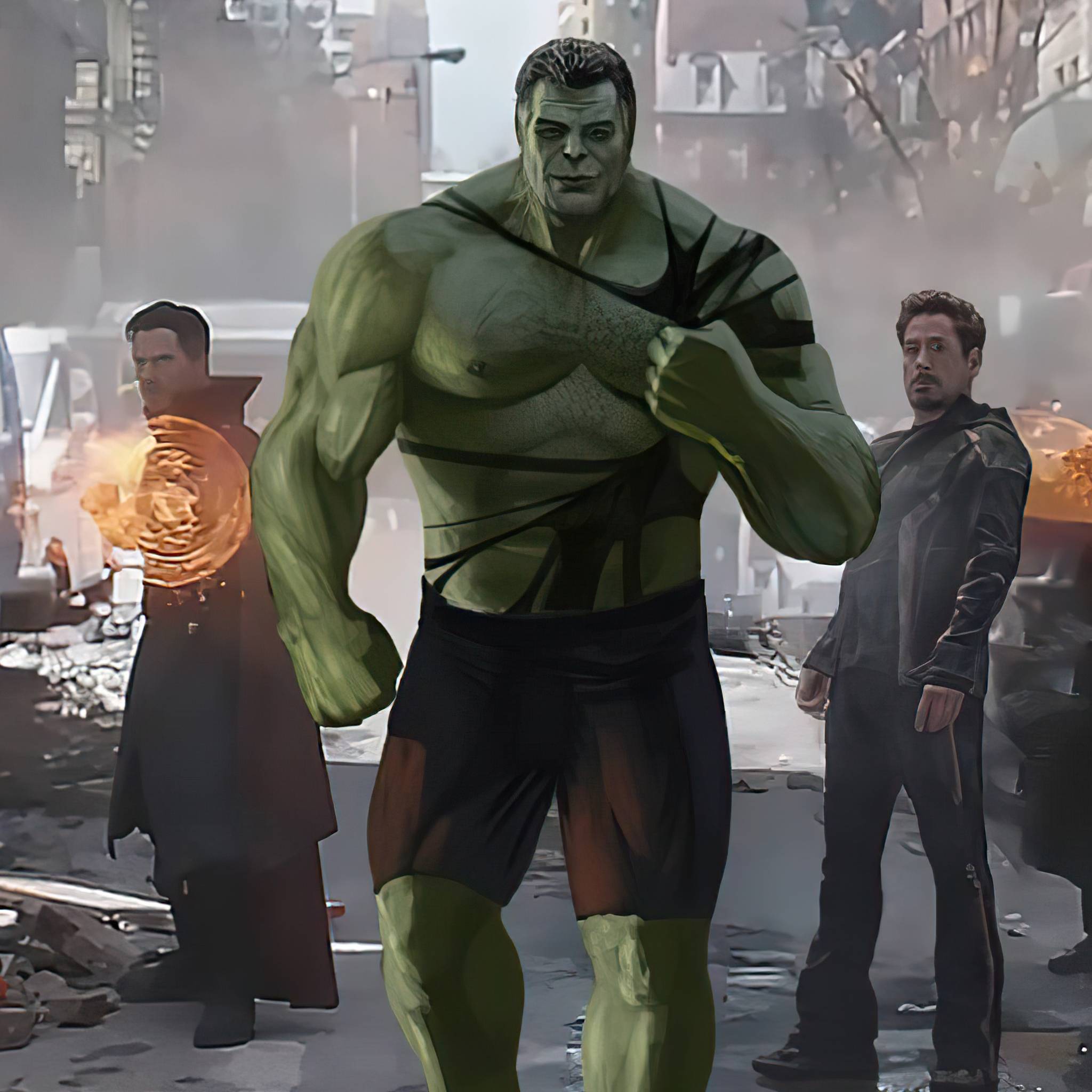 2048x2048 Smart Hulk With Team iPad Air HD 4k Wallpaper, Image, Background, Photo and Picture