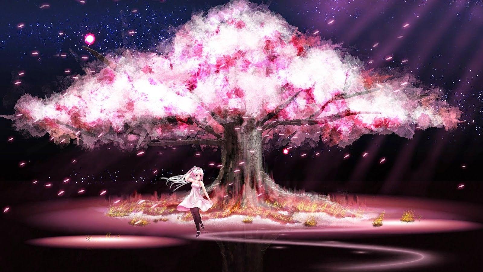 Pink Anime Scenery Wallpapers Top Free Pink Anime Scenery Backgrounds WallpaperAccess