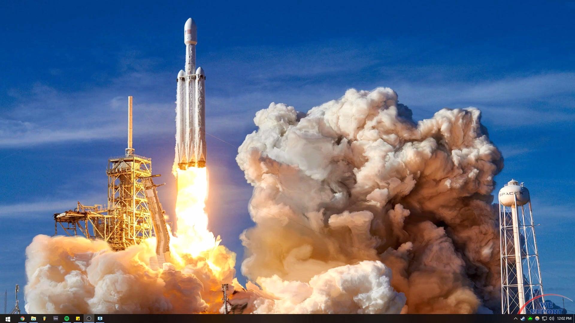 1920x1080 Made a looping Wallpaper in Wallpaper Engine. SpaceX Heavy Falcon Launch
