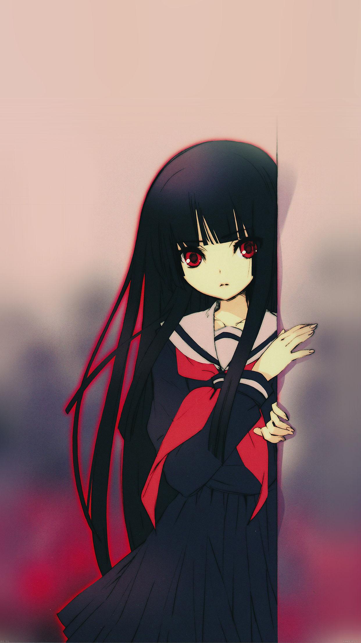 1242x2208 Hell Girl Enma Ai Illust