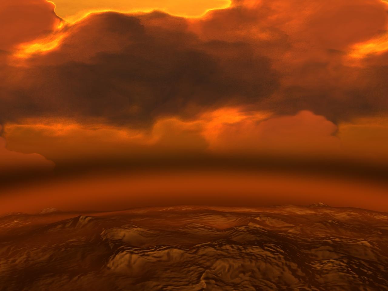 1280x960 ESA Science & Technology's impression of Venus Surface