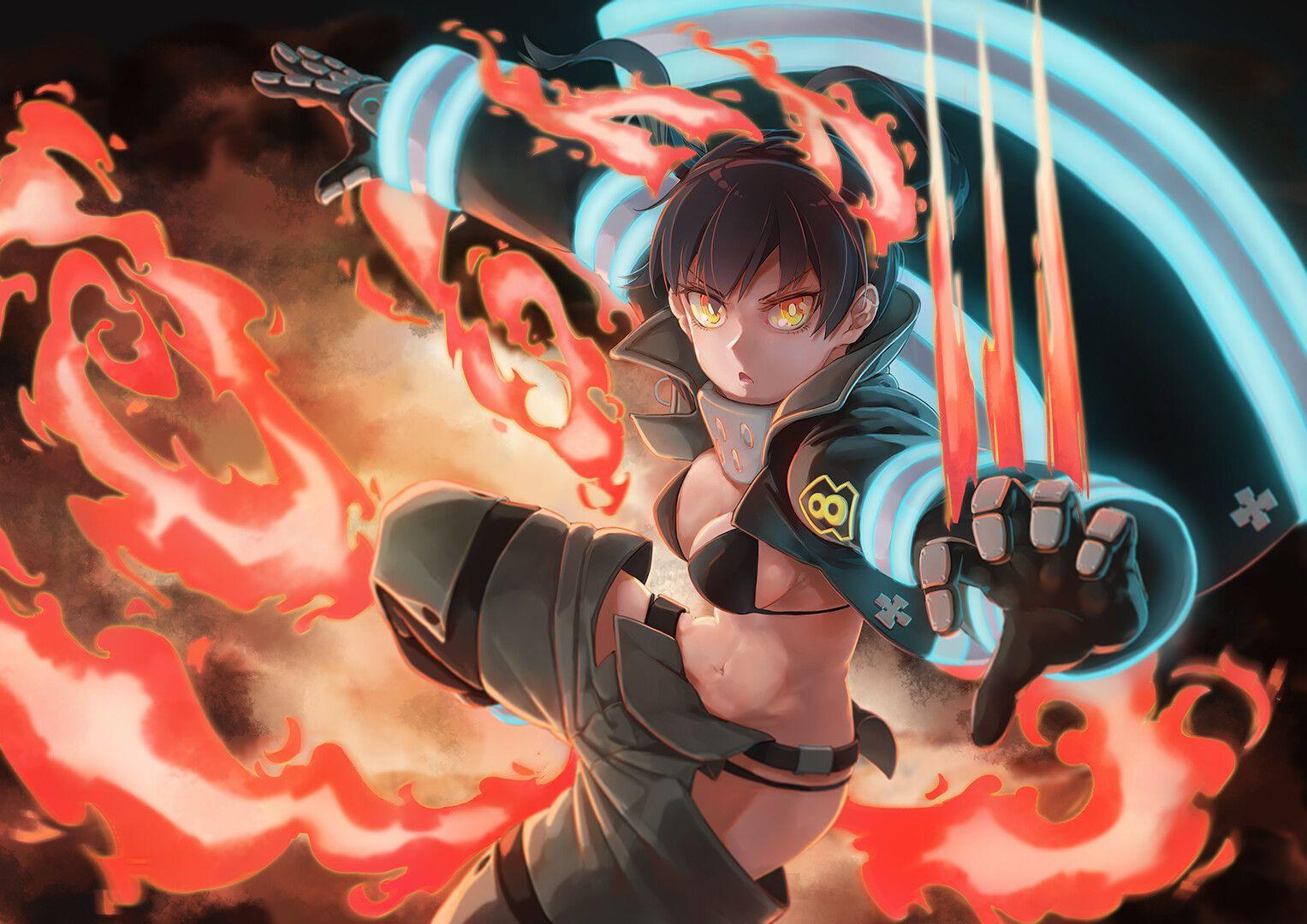 1527x1080 Fire Force Wallpaper