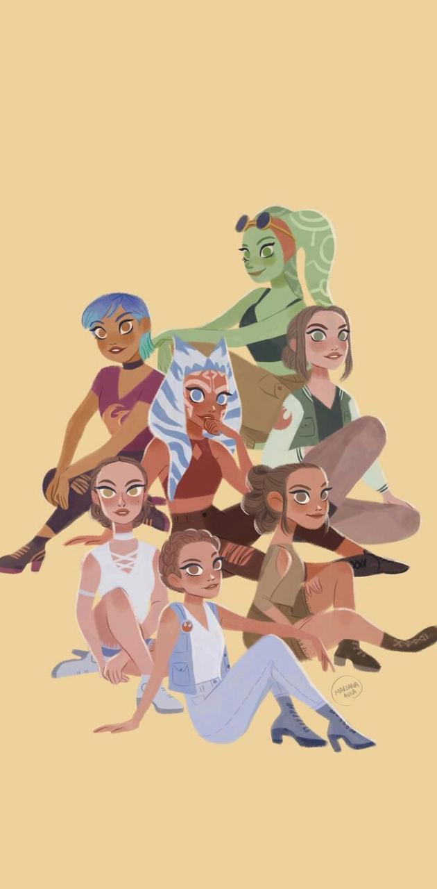 630x1280 star wars girls wallpaper