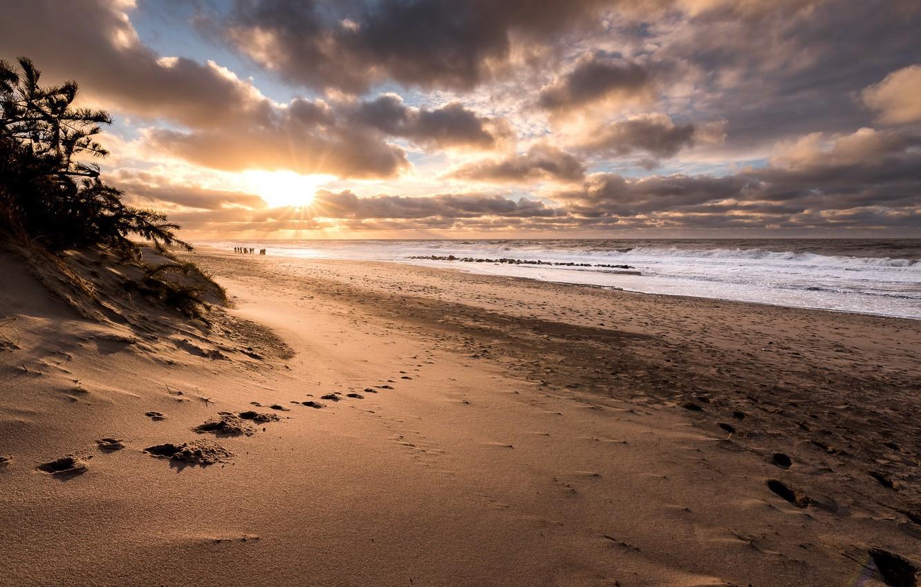 1332x850 Wallpaper beach, sunset, Denmark, Nsw, Vrist image for desktop, section пейзажи
