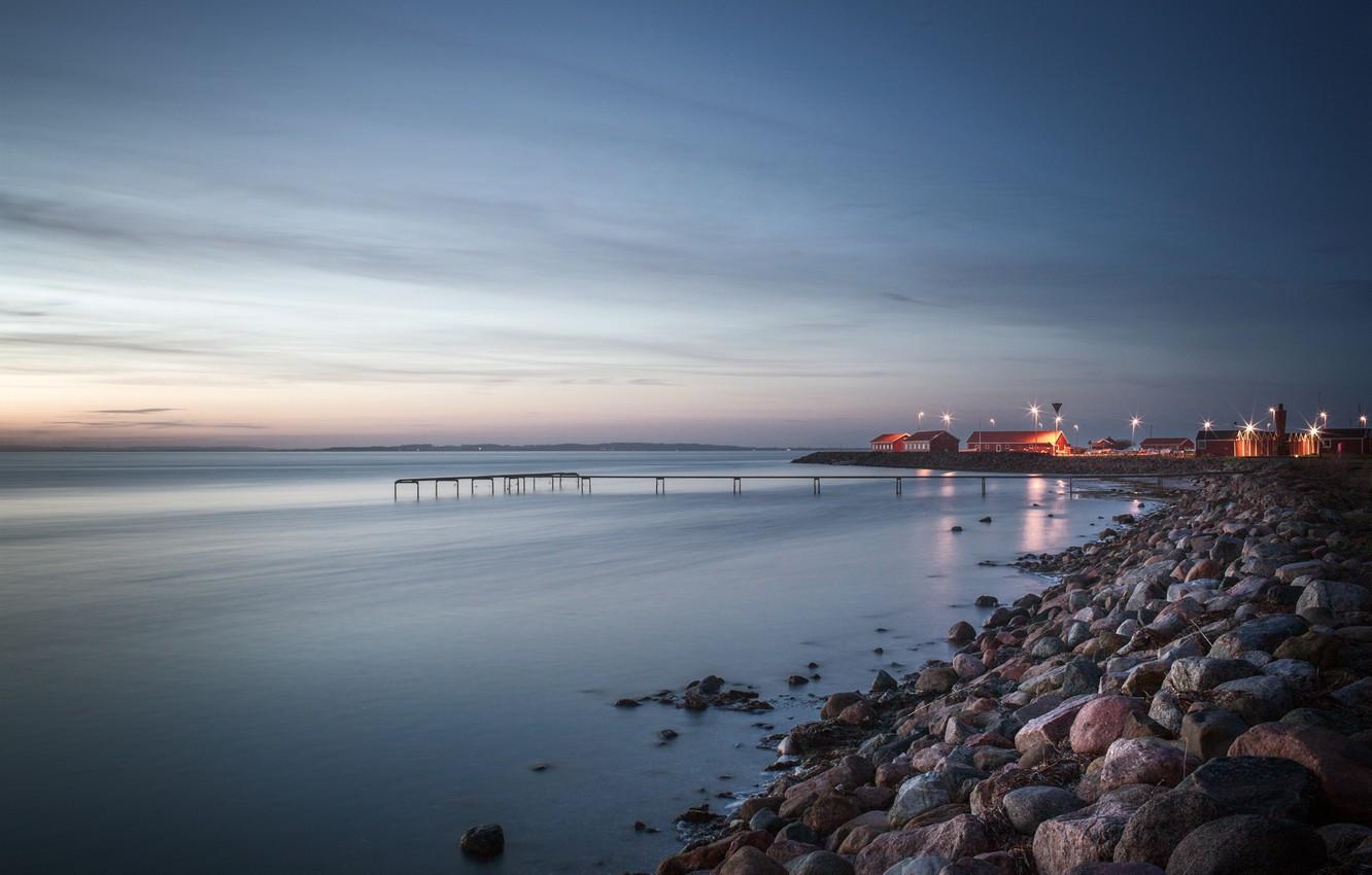 1332x850 Wallpaper stones, coast, Denmark, Denmark, Nibe image for desktop, section пейзажи