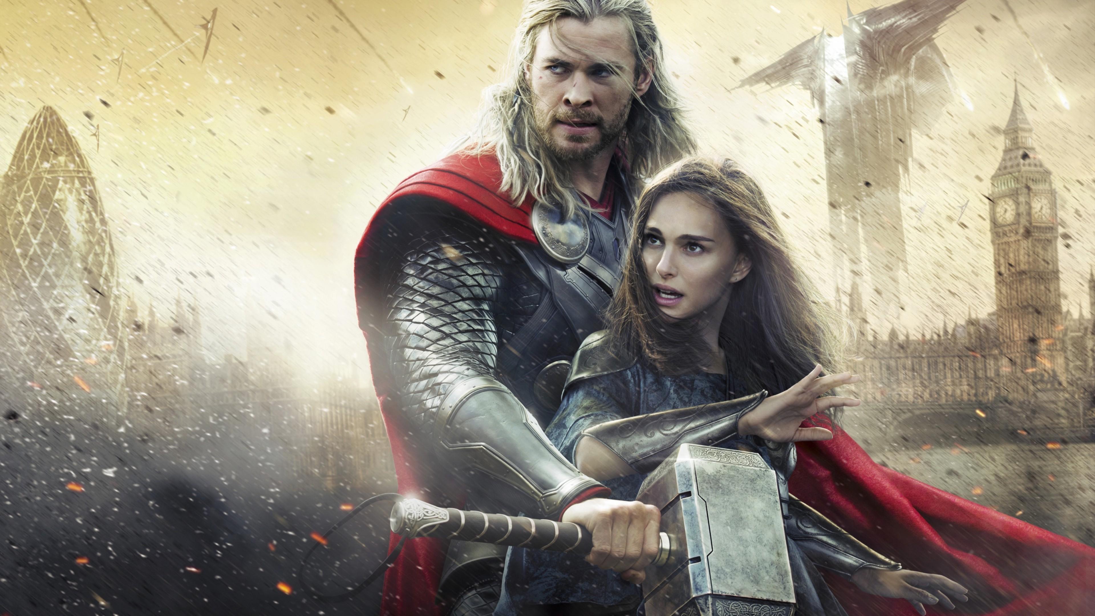 3840x2160 Wallpaper Thor: Ragnarok, Chris Hemsworth, Natalie Portman, 4k, Movies