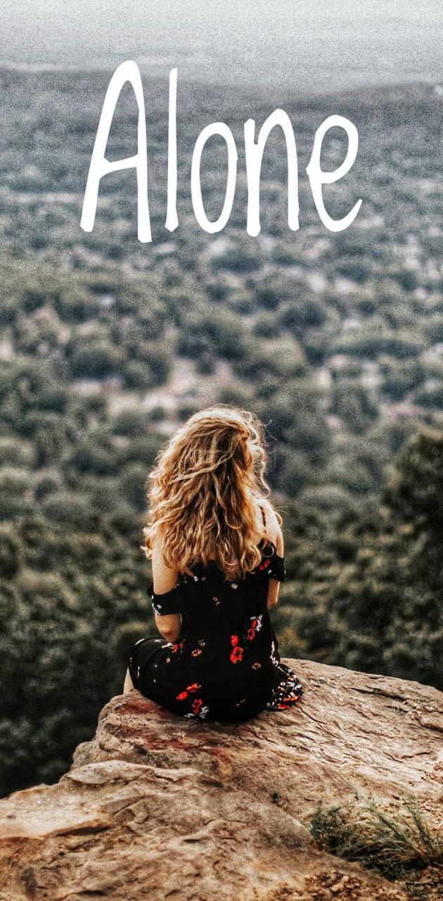 630x1280 Alone girl wallpaper