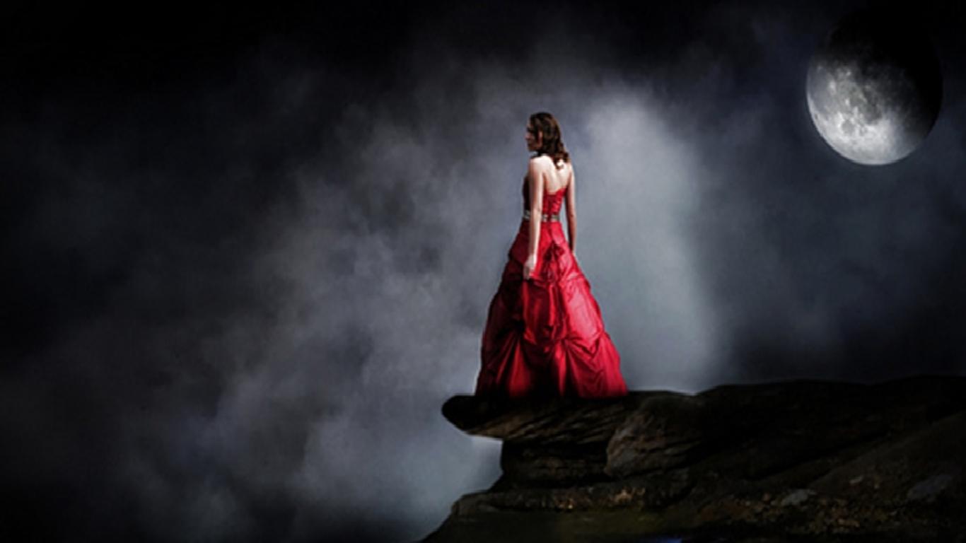 1366x768 Lonely Girl Wallpaper