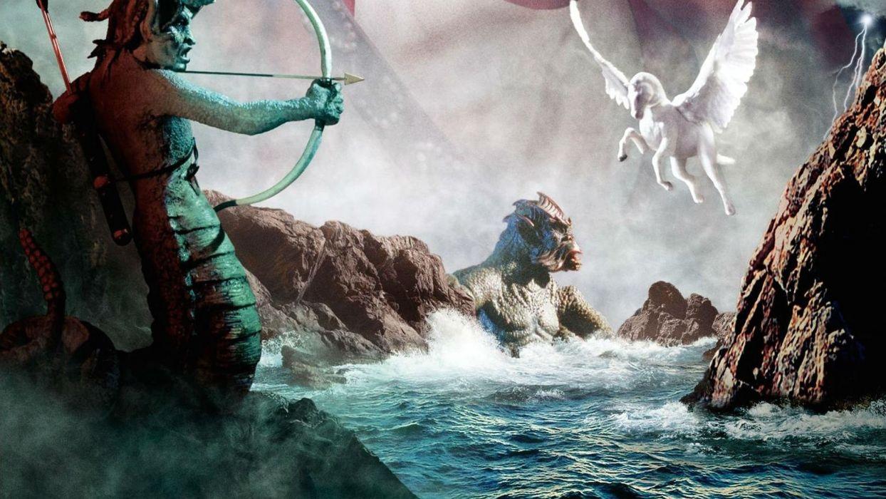 1244x700 CLASH OF THE TITANS fantasy action adventure medusa pegasus wallpaperx1080