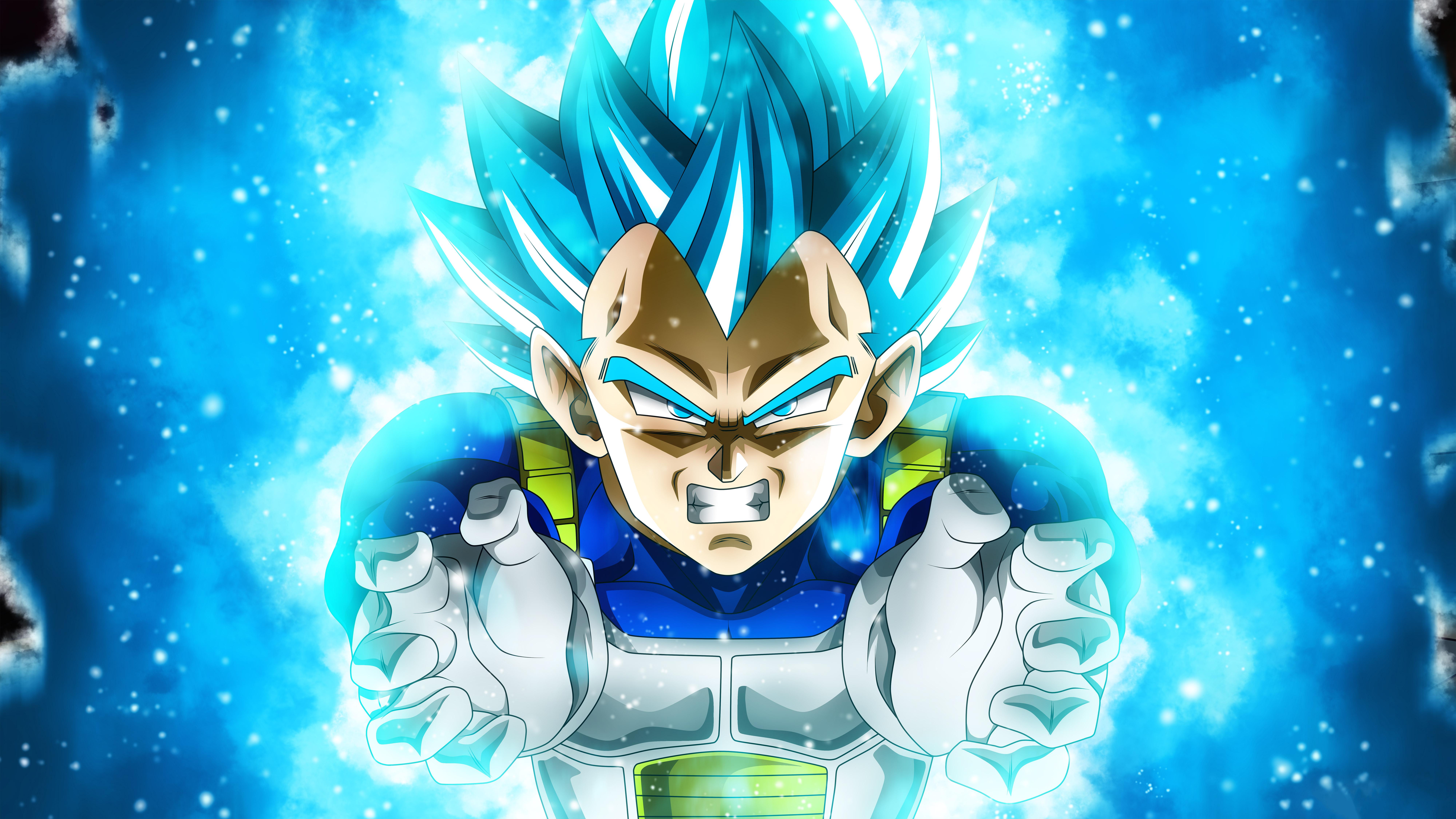 8000x4500 Vegeta Super Saiyan Blue from Dragon Ball Super Anime Wallpaper