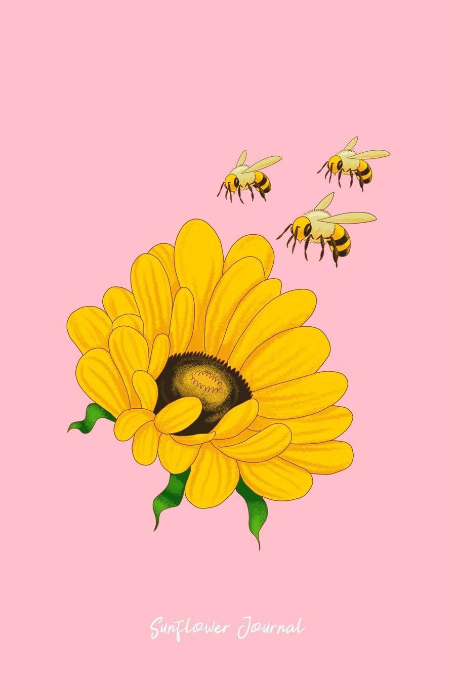 907x1360 Sunflower Journal: Dot Grid Journal Bees Retro Nature Summer Flower Beekeepers Gift Dotted Diary, Planner, Gratitude, Writing, Travel, Goal, Bullet Notebook 120 pages: Sunflower Journals, BoredKoalas: 9781082877636: