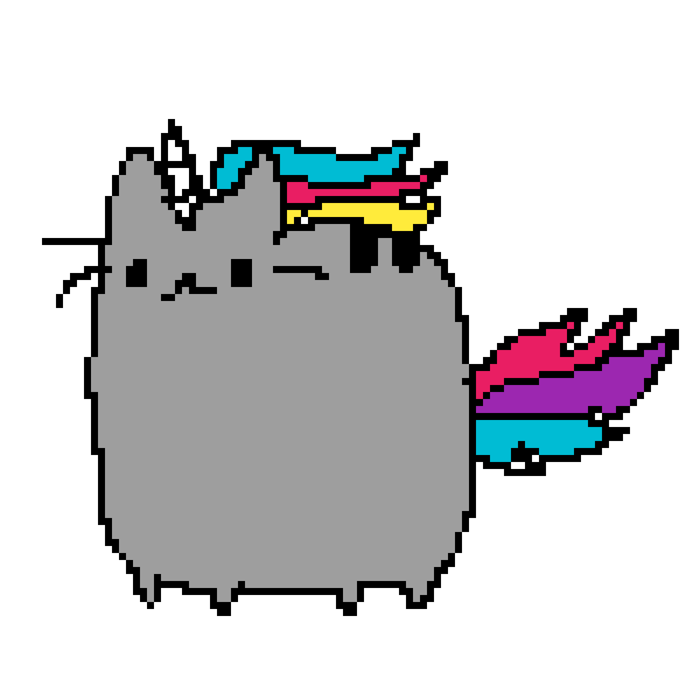 1400x1400 Pusheen Nyan Cat GIF Drawing png download*1400 Transparent Pusheen png Download