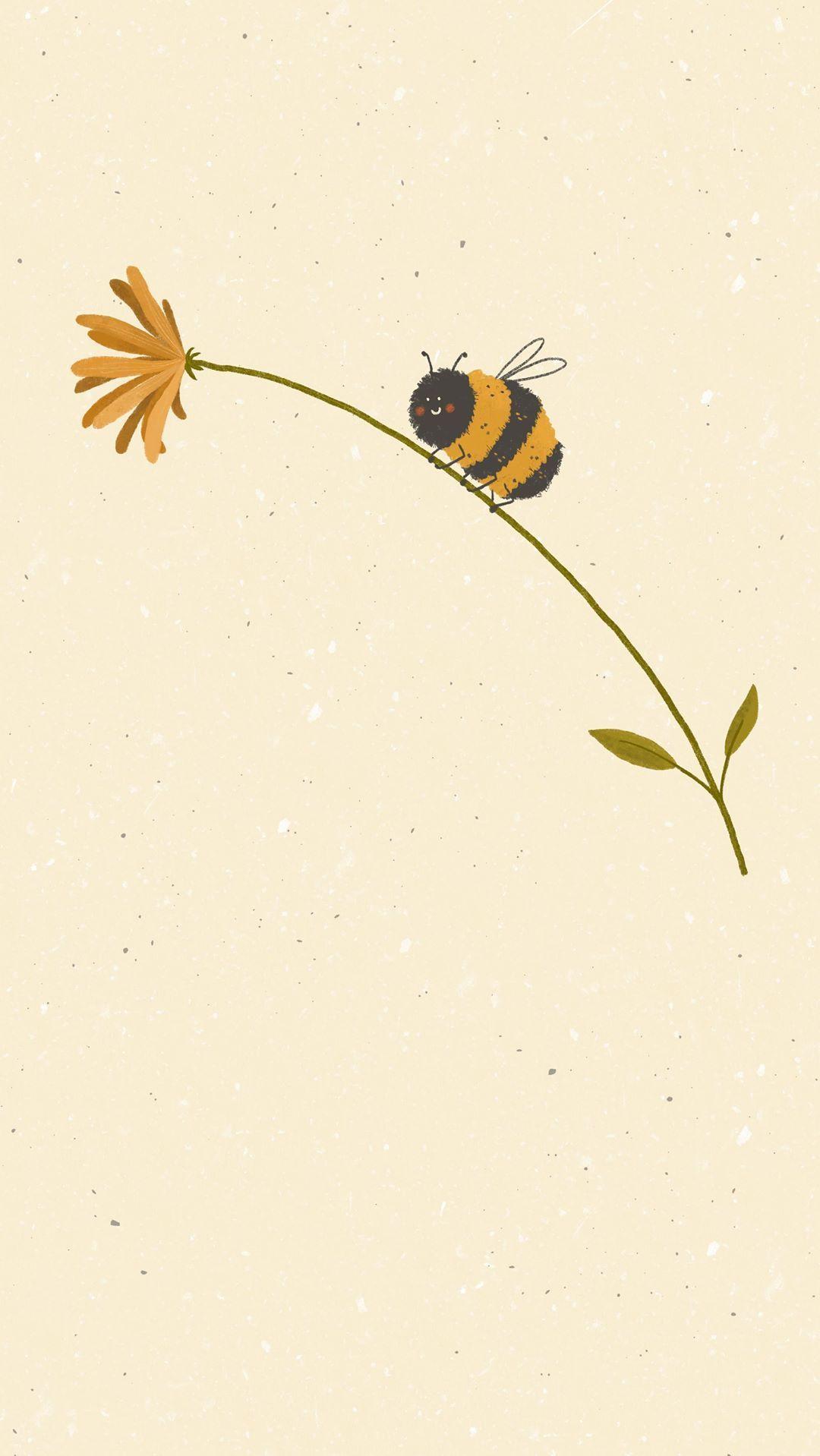 1080x1918 4K Bee Wallpaper