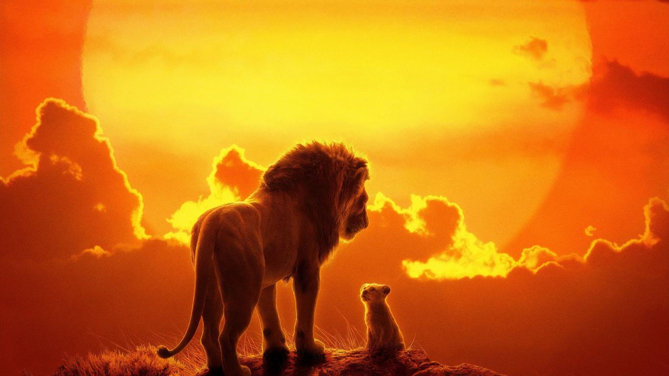 1366x768 Download the lion king, lion and cub, 2019 movie 1366x768 wallpaper, tablet, laptop, 1366x768 HD image, background, 19800