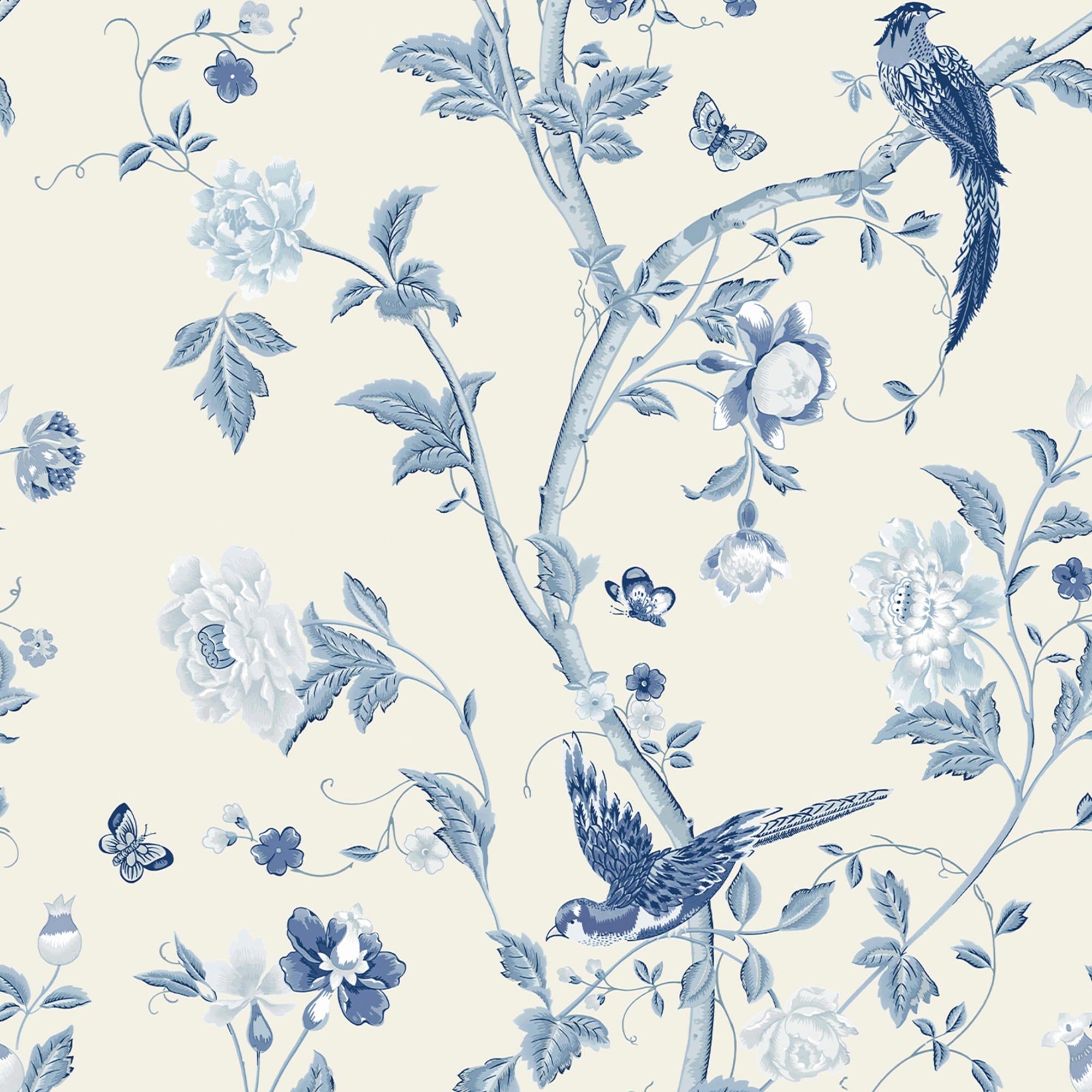 2000x2000 Laura Ashley Laura Ashley Summer Palace Royal Blue Wallpaper in the Wallpaper department at