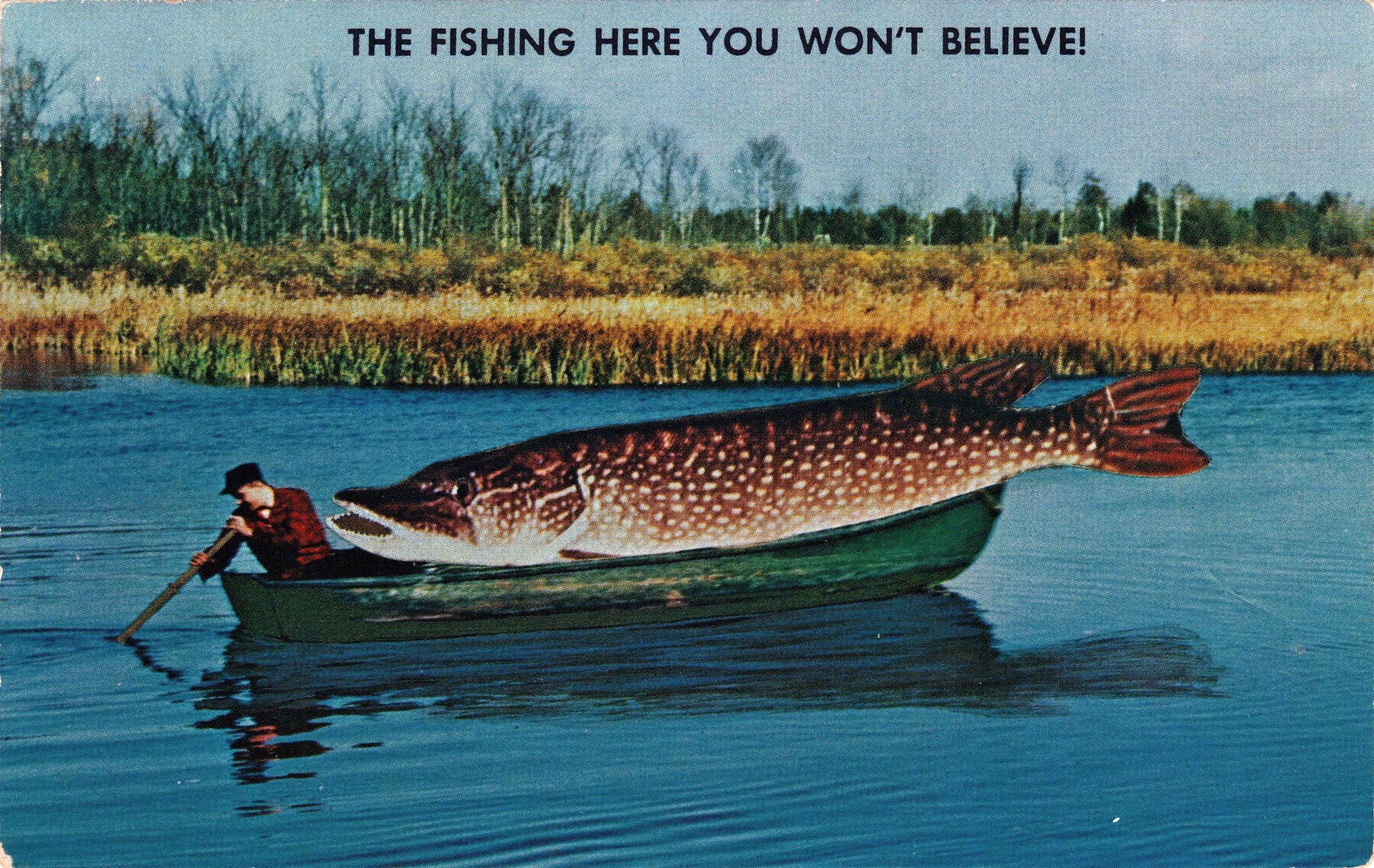 2500x1580 POSTCARD paper poster advertising vintage retro antique humor funny comedy f fishing wallpaperx1580